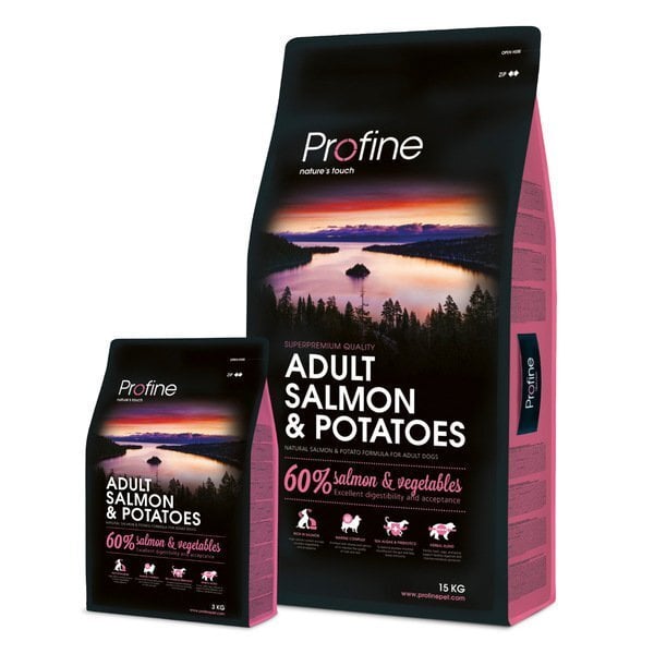 Profine Adult Salmon & Potatoes koeratoit 15 kg hind ja info | Kuivtoit koertele | kaup24.ee