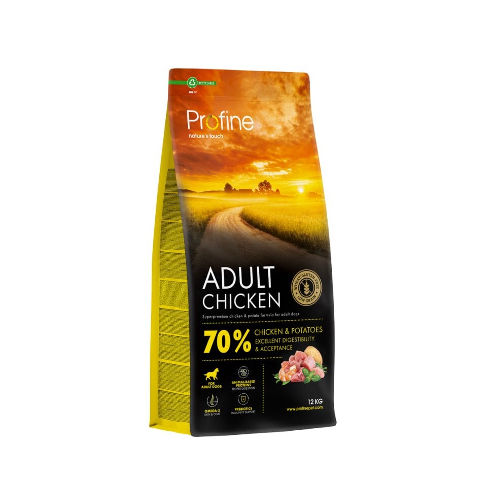 Profine Dog kana ja kartuliga Adult Chicken & Potatoes, 12 kg hind ja info | Kuivtoit koertele | kaup24.ee