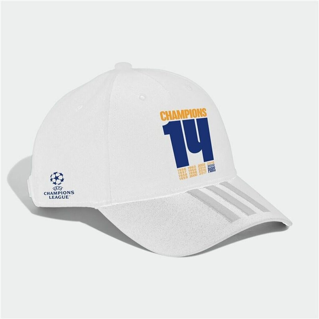 Nokamüts unisex Adidas Real Madrid UCL Champions, valge hind ja info | Naiste mütsid ja peapaelad | kaup24.ee