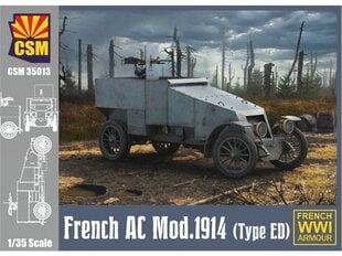 CSM - French Armored Car Renault Modele 1914 (Type ED), 1/35, 35013 цена и информация | Конструкторы и кубики | kaup24.ee