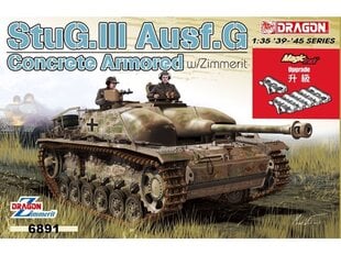 Konstruktor Dragon - StuG.III Ausf.G Concrete Armored w/Zimmerit w/Magic Track, 1/35, 6891 hind ja info | Klotsid ja konstruktorid | kaup24.ee