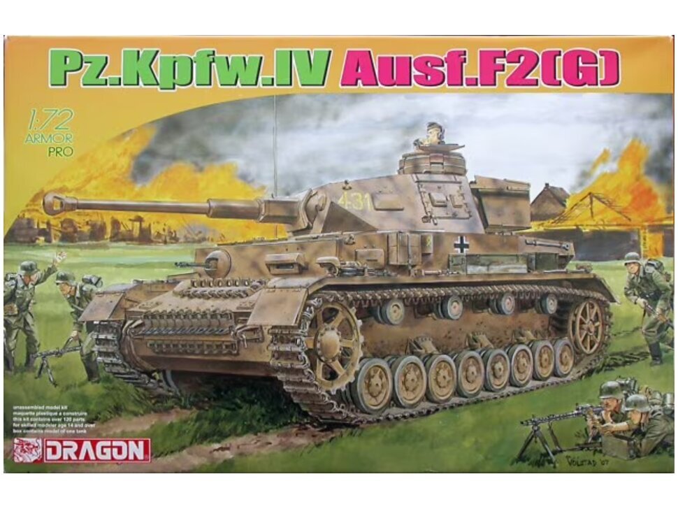 Konstruktor Dragon - Pz.Kpfw. IV Ausf. F2 (G), 1/72, 7359 цена и информация | Klotsid ja konstruktorid | kaup24.ee