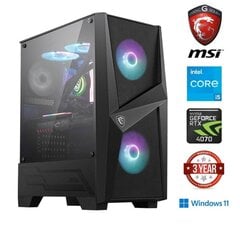 Gamer i5-13400F 32GB 512GB NVME 1TB HDD RTX 4070 Windows 11 Стационарный компьютер цена и информация | Стационарные компьютеры | kaup24.ee