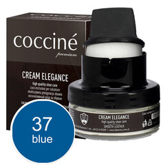 Синий крем для натуральной кожи с губкой - Coccine Cream Elegance (blue), 50 мл цена и информация | Уход за одеждой и обувью | kaup24.ee