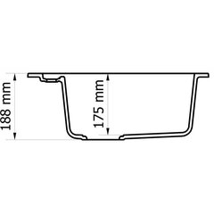 Valamu malibu 10, 513 mm must, kivi hind ja info | Köögivalamud | kaup24.ee