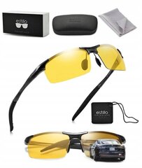 BIKE GLASSES HD Polarised UV GOGGLES FOR DRIVERS YELLOW GRATES цена и информация | Спортивные очки | kaup24.ee