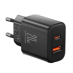 EU Joyroom JR-TCF05 20 Вт USB-A Зарядное устройство USB-C + кабель USB-C - черный цена и информация | Зарядные устройства для телефонов | kaup24.ee
