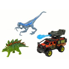 Dinosauruste kujude komplekt koos autoga Dino Hunter цена и информация | Игрушки для мальчиков | kaup24.ee