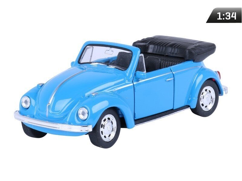 Volkswagen Beetle, Convertible 1:34, Welly цена и информация | Mudelautode kollektsioneerimine | kaup24.ee