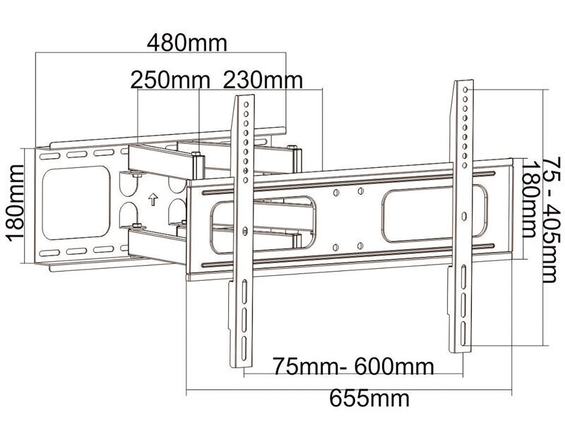 Cabletech UCH0232 37-80" hind ja info | Teleri seinakinnitused ja hoidjad | kaup24.ee