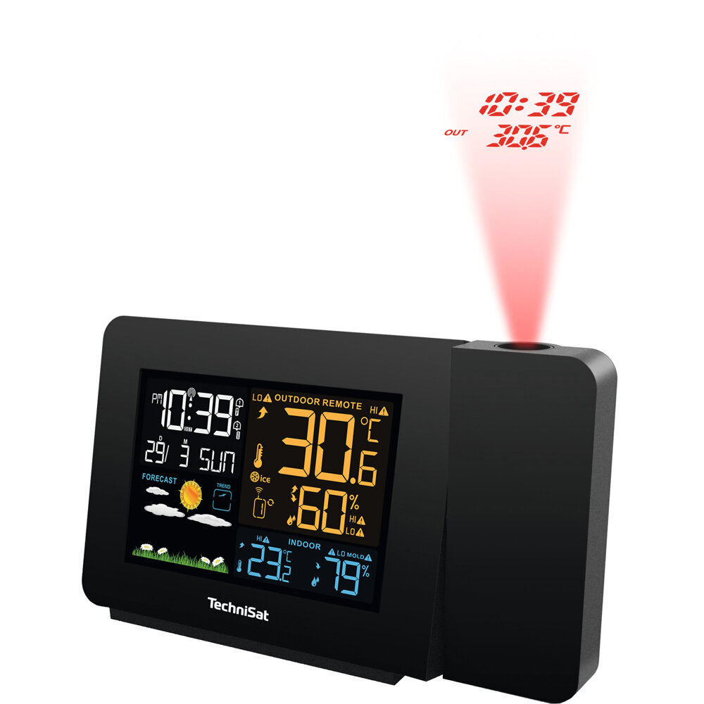 Technisat meteoroloogiajaama Imeteo P1 anduriprojektor hind ja info | Ilmajaamad, termomeetrid | kaup24.ee