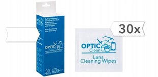 Салфетки для очков OPTIC Clean - 30 шт. цена и информация | Аксессуары для очков и линз | kaup24.ee