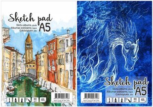 Альбом для рисования, А5, 65 листов, 80 г/м², внутренние страницы гладкие, со спиралью вверху цена и информация | Бумага, тетради | kaup24.ee