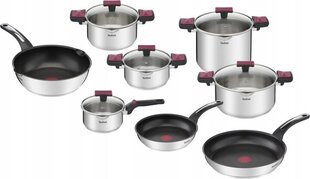 Tefal Cook&Clip G723SA74 pottide ja pannide komplekt, 13 osa цена и информация | Кастрюли, скороварки | kaup24.ee