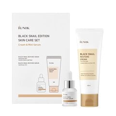 iUNIK Black Snail Edition Skincare Set набор антивозрастной косметики с муцином улитки 60мл+15мл цена и информация | Кремы для лица | kaup24.ee