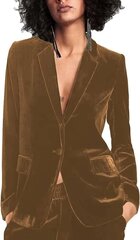 Женский бархатный пиджак Sebowel, коричневый цена и информация | Женские пиджаки | kaup24.ee