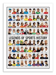 Плакат  Legends of Sports History 50 x 70 cm цена и информация | Картины, живопись | kaup24.ee
