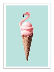 Plakat Flamingo cone 30 x 40 cm hind ja info | Seinapildid | kaup24.ee