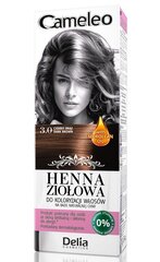 Juuksevärv Delia Cosmetics Cameleo Henna 75 g, 3.0 Dark brown hind ja info | Juuksevärvid | kaup24.ee