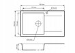Graniidist köögivalamu, köögisegisti, sifoon, hüdroisolatsioon, Trendikas, must цена и информация | Köögivalamud | kaup24.ee