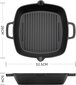 Malmist grillpann Overmont, 26x32 cm, must hind ja info | Pannid | kaup24.ee