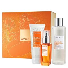 Näohooldustoodete komplekt C-vitamiiniga Avon Anew Gift: seerum 30ml, toonik 200ml, kooriv koorija 75ml hind ja info | Näoõlid, seerumid | kaup24.ee