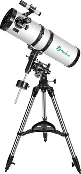 Banjoo teleskoop, 150EQ, täiskattega ekvatoriaalne klaasoptika, 750 mm, hõbedane hind ja info | Mikroskoobid ja teleskoobid | kaup24.ee