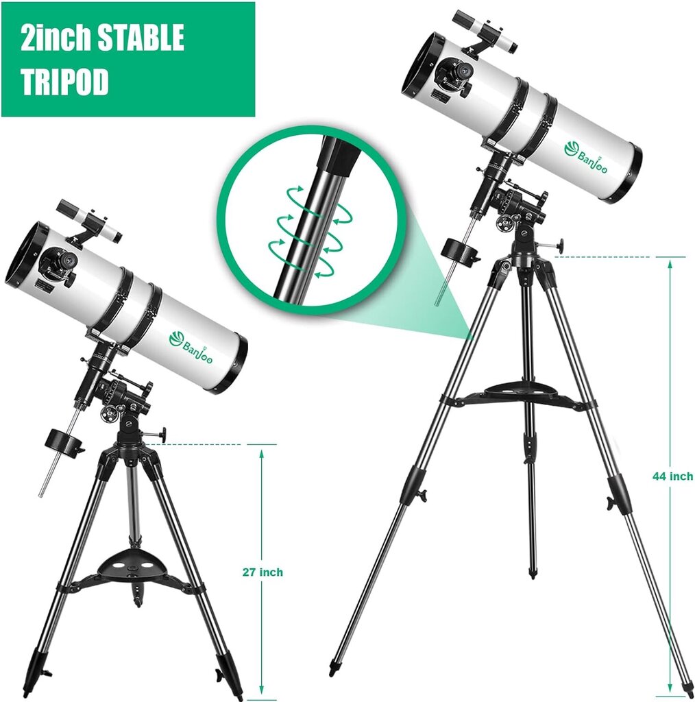Телескоп Телескоп Banjoo, 150EQ, экваториальная стеклянная оптика с полным  покрытием, 750 мм, серебристый цена | kaup24.ee
