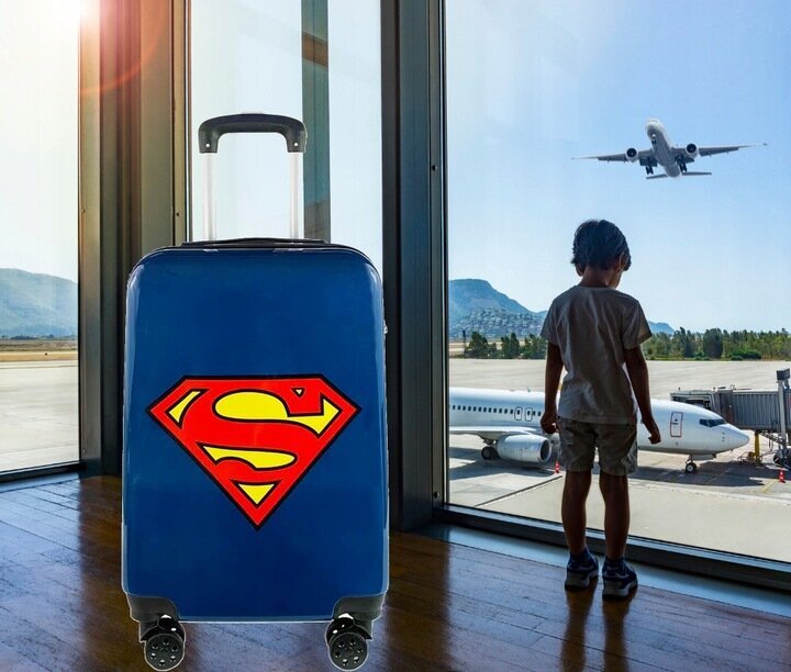 Keskmine kohver, Superman Eplusm, M, sinine цена и информация | Kohvrid, reisikotid | kaup24.ee
