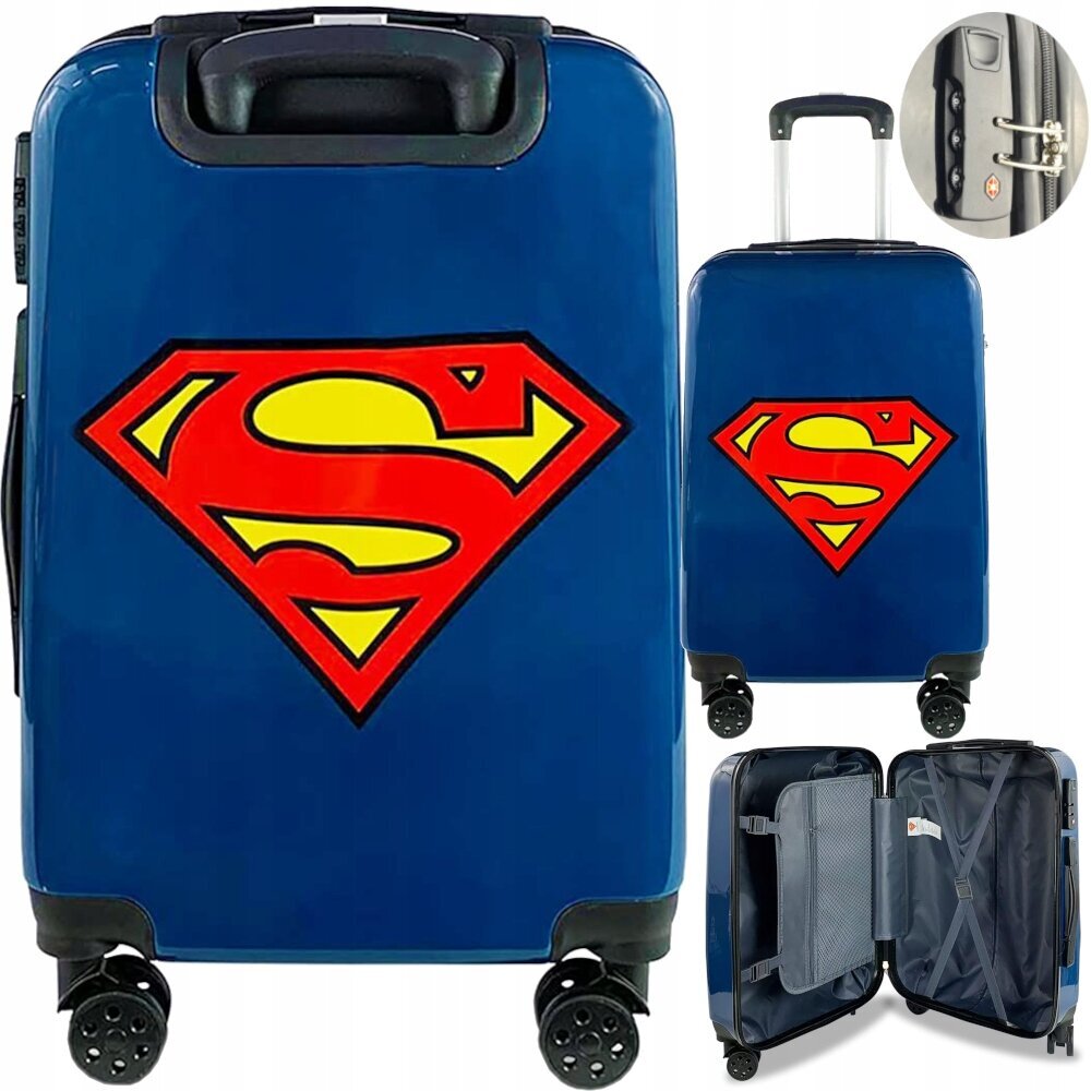 Keskmine kohver, Superman Eplusm, M, sinine hind ja info | Kohvrid, reisikotid | kaup24.ee