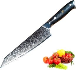 SanCook Damaskuse terasest kööginuga , 19,5 cm цена и информация | Ножи и аксессуары для них | kaup24.ee