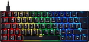 Mänguriklaviatuur Mizar, MZ60, LED RGB, Qwerty, must цена и информация | Клавиатуры | kaup24.ee