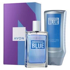 Avon Individual Blue kinkekomplekt talle: tualettvesi 100ml, dušigeel-šampoon 250ml hind ja info | Meeste parfüümid | kaup24.ee