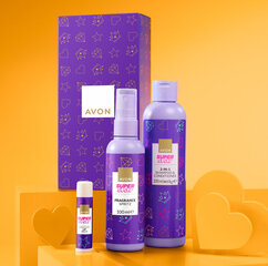 Avon Super Star kinkekomplekt tüdrukutele: Kehasprei 100 ml, Šampoon ja palsam 200 ml, Huulepalsam 4 g цена и информация | Косметика для мам и детей | kaup24.ee