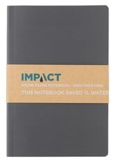 Блокнот IMPACT, XD COLLECTION, А5, 60 листов, 58 г/м², линованная бумага, каменная пыль, мягкий чёрный сп., крышка цена и информация | Тетради и бумажные товары | kaup24.ee