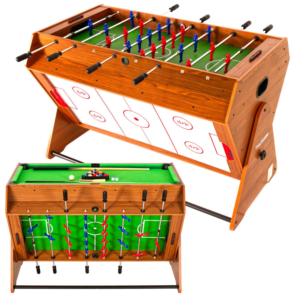 3-in-1 pöörlev laud, puit, Smart hind ja info | Lauajalgpall | kaup24.ee
