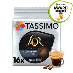 Tassimo kohvikapslid L’OR Espresso Fortissimo Intensity 10, 16 tk hind ja info | Kohv, kakao | kaup24.ee