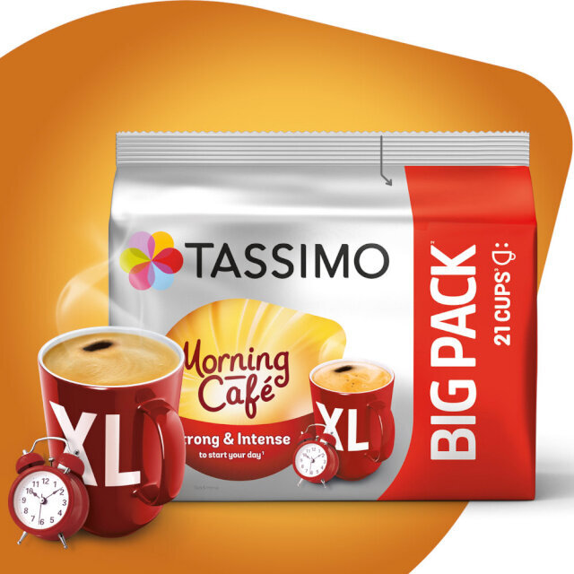 Tassimo kohvikapslid Morning Cafe XL Strong & Intense, 21 tk hind ja info | Kohv, kakao | kaup24.ee