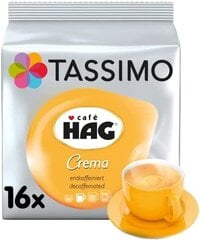 Tassimo kohvikapslid Cafe Hag Crema Decaffeinated, 16 tk (kofeiinivaba) цена и информация | Кофе, какао | kaup24.ee