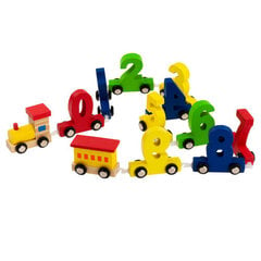 Puidust rong koos numbritega цена и информация | Развивающие игрушки | kaup24.ee