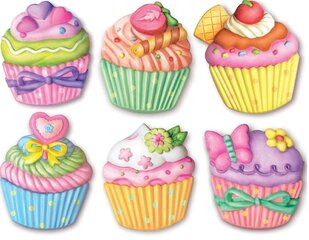 Kūrybinis rinkinys magnetukams iš gipso gaminti "Cupcake" цена и информация | Развивающие игрушки | kaup24.ee