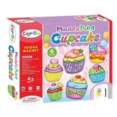 Kūrybinis rinkinys magnetukams iš gipso gaminti "Cupcake" цена и информация | Развивающие игрушки и игры | kaup24.ee