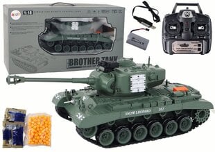 Tank koos puldiga Leopard 102 Lean Toys, hall цена и информация | Игрушки для мальчиков | kaup24.ee