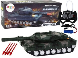 Tank koos puldiga Lean Toys, roheline hind ja info | Poiste mänguasjad | kaup24.ee