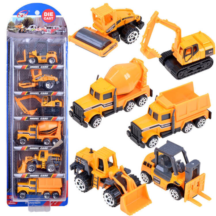Metallkonstruktsiooniga sõidukite komplekt, 6 o. hind ja info | Poiste mänguasjad | kaup24.ee
