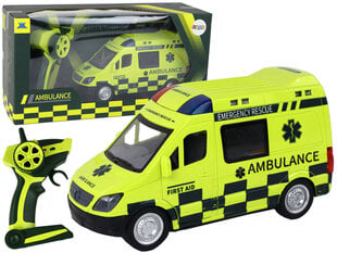 Kaugjuhtimispuldiga kiirabiauto koos tulede ja helidega, kollane hind ja info | Poiste mänguasjad | kaup24.ee