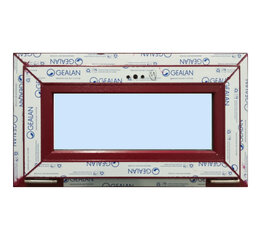 Avatav ülest PVC aken 719*439 Wine Red/Wine Red RAL3005 Arutech цена и информация | Пластиковые окна | kaup24.ee