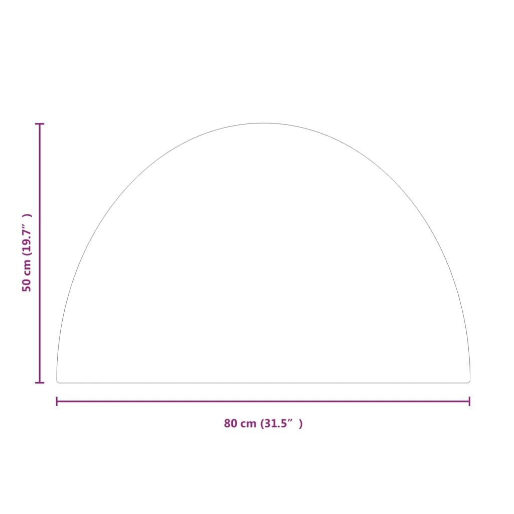 vidaXL kamina klaasplaat, poolümar, 800x500 mm цена и информация | Kaminad | kaup24.ee