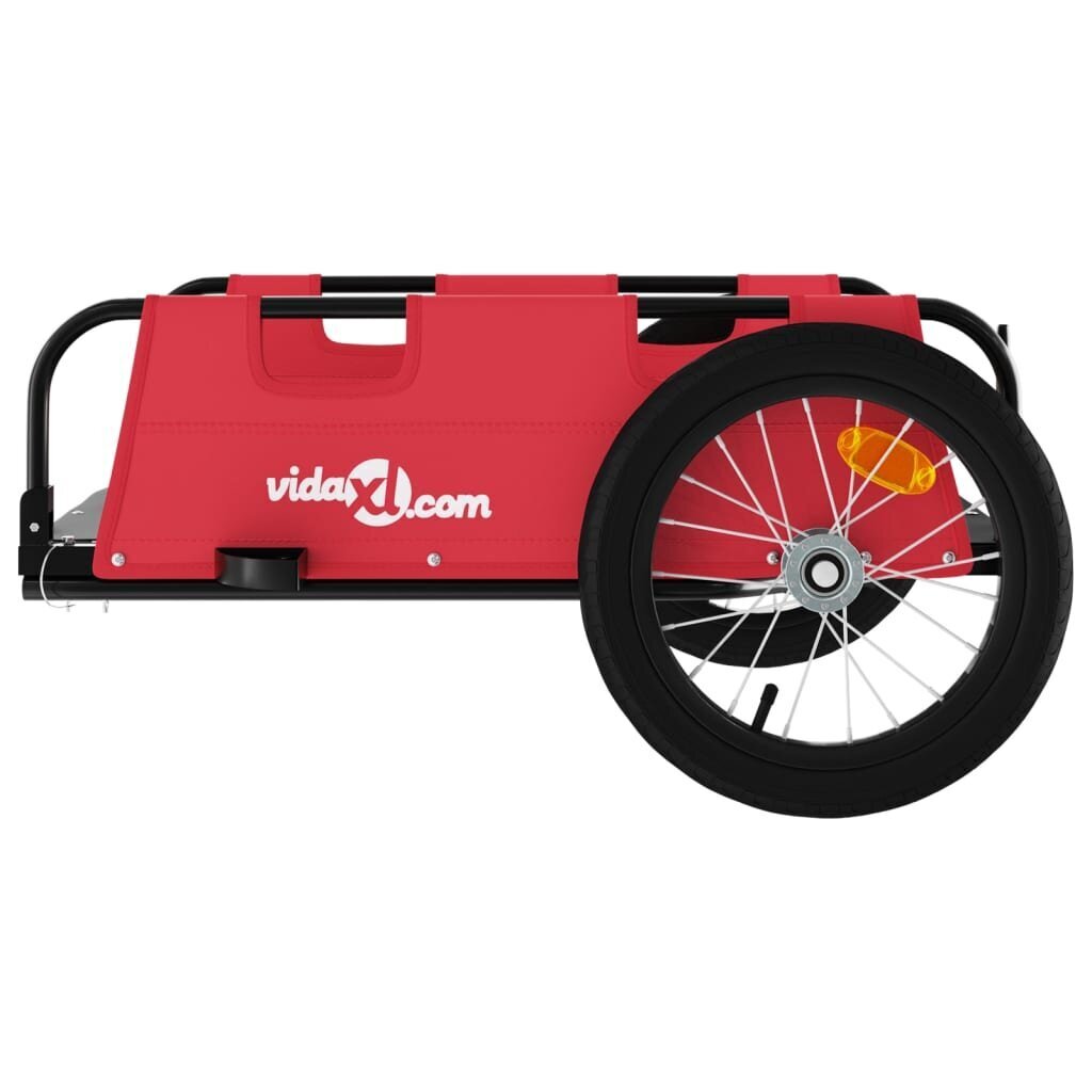 vidaXL jalgratta järelkäru, punane, oxford kangas/raud hind ja info | Jalgrattakärud | kaup24.ee