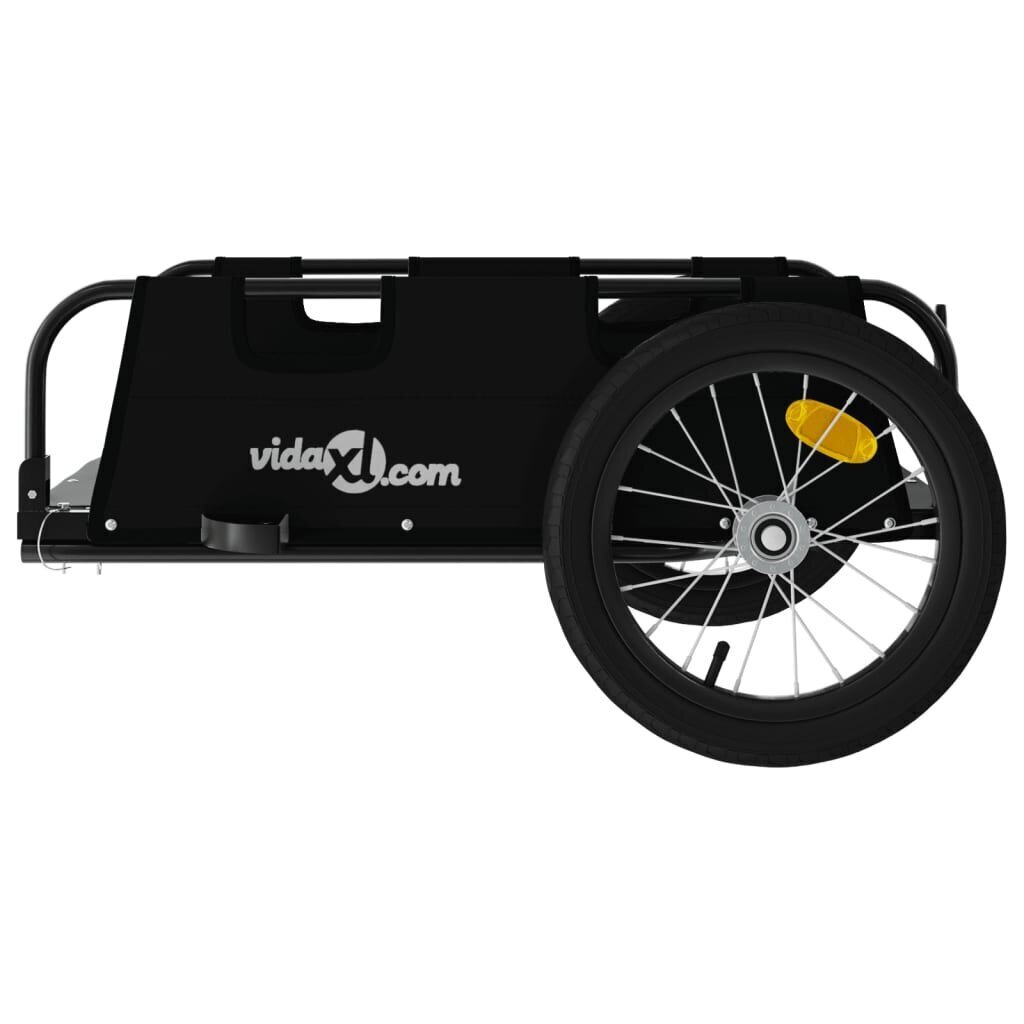 vidaXL jalgratta järelkäru, must, oxford kangas ja raud hind ja info | Jalgrattakärud | kaup24.ee
